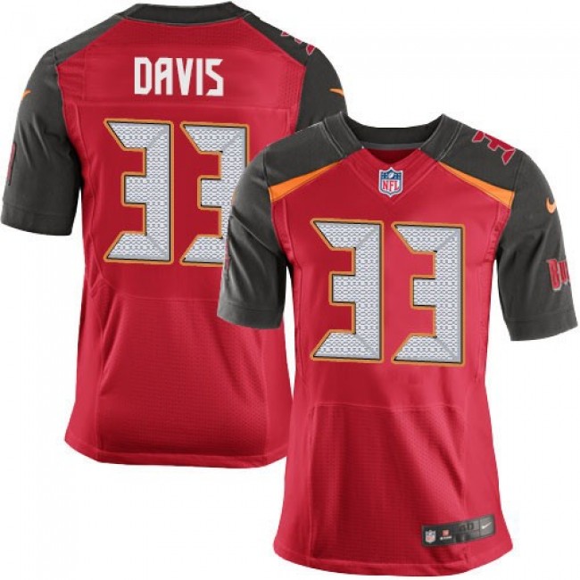 Nike Buccaneers #33 Carlton Davis III Red Team Color Men's Stitched NFL New Elite Jersey