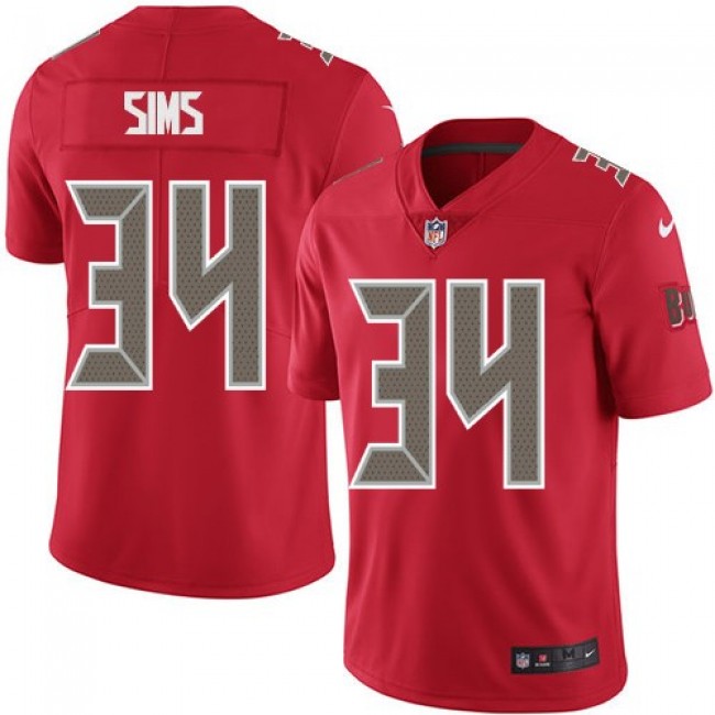 Tampa Bay Buccaneers #34 Charles Sims Red Youth Stitched NFL Limited Rush Jersey