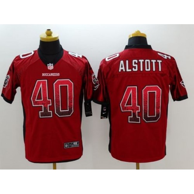 Nike Buccaneers #40 Mike Alstott Red Team Color Men's Stitched NFL Elite Drift Fashion Jersey