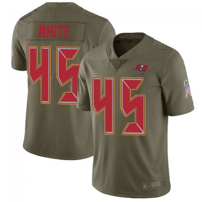 Nike Buccaneers #45 Devin White Olive Men's Stitched NFL Limited 2017 Salute To Service Jersey
