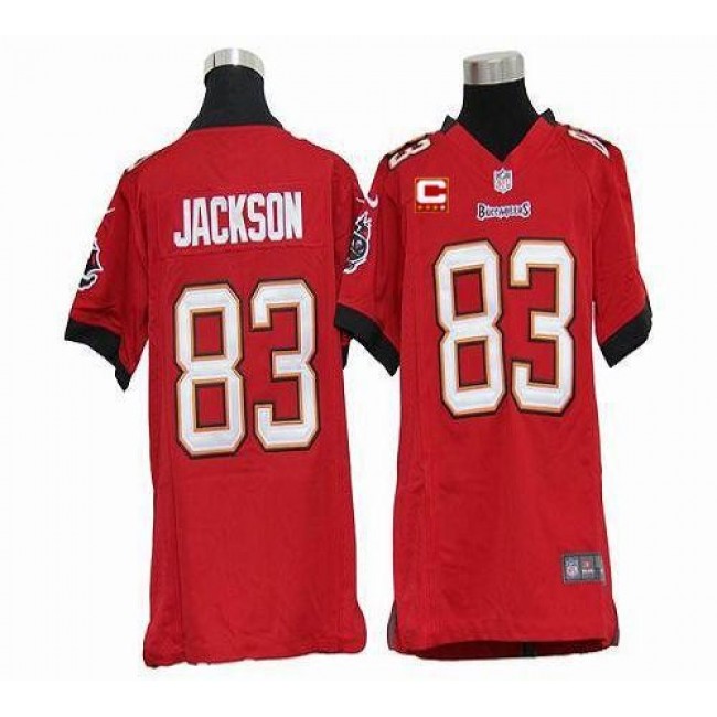 Tampa Bay Buccaneers #83 Vincent Jackson Red Team Color With C Patch Youth Stitched NFL Elite Jersey