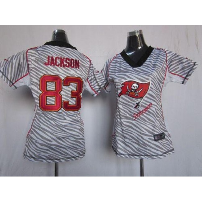 Women's Buccaneers #83 Vincent Jackson Zebra Stitched NFL Elite Jersey