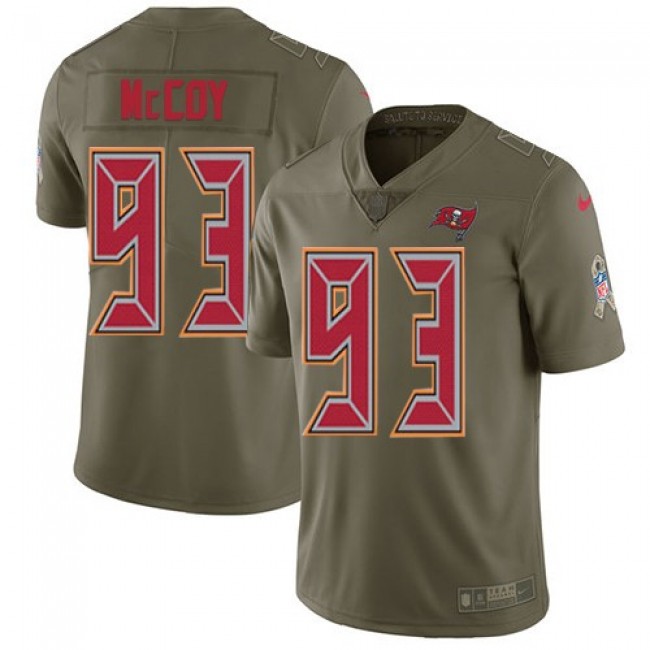 Tampa Bay Buccaneers #93 Gerald McCoy Olive Youth Stitched NFL Limited 2017 Salute to Service Jersey