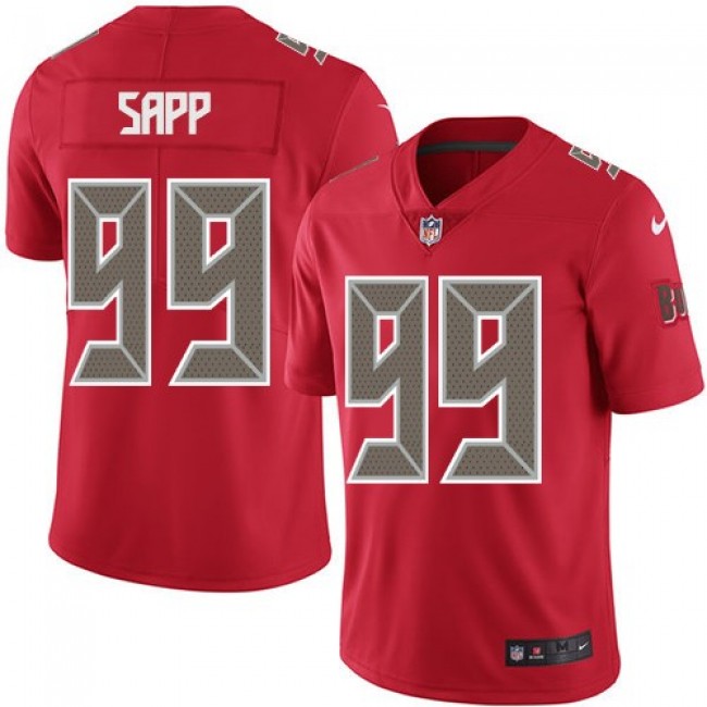 Tampa Bay Buccaneers #99 Warren Sapp Red Youth Stitched NFL Limited Rush Jersey