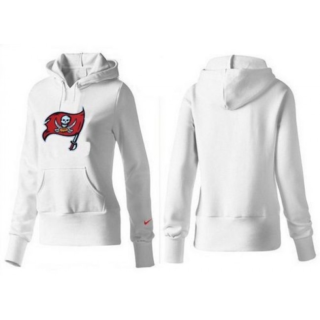 Women's Tampa Bay Buccaneers Logo Pullover Hoodie White Jersey