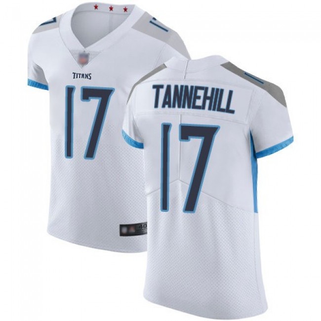 Nike Titans #17 Ryan Tannehill White Men's Stitched NFL Vapor Untouchable Elite Jersey