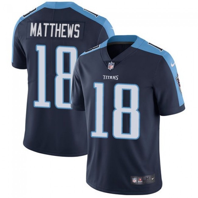 Tennessee Titans #18 Rishard Matthews Navy Blue Alternate Youth Stitched NFL Vapor Untouchable Limited Jersey