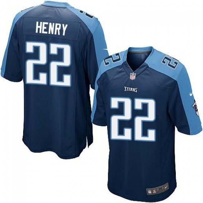 Tennessee Titans #22 Derrick Henry Navy Blue Alternate Youth Stitched NFL Elite Jersey