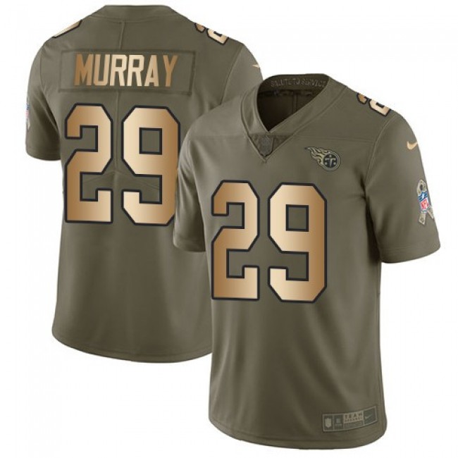 Tennessee Titans #29 DeMarco Murray Olive-Gold Youth Stitched NFL Limited 2017 Salute to Service Jersey