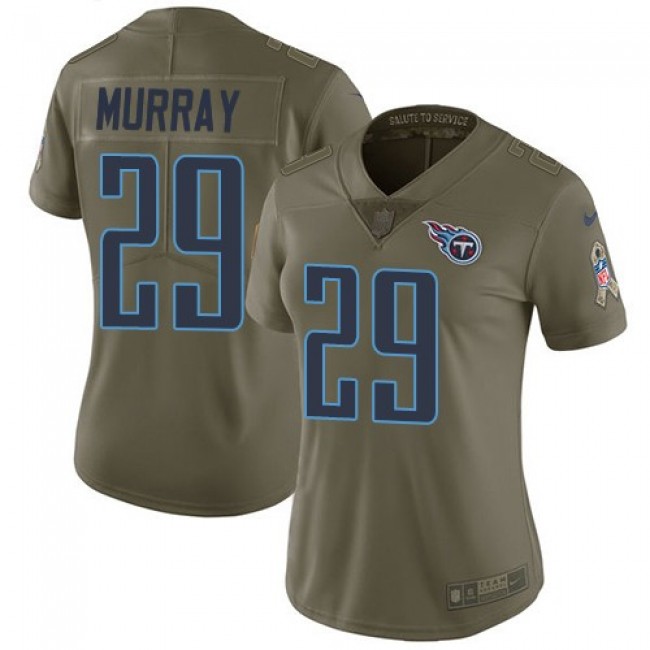 Women's Titans #29 DeMarco Murray Olive Stitched NFL Limited 2017 Salute to Service Jersey