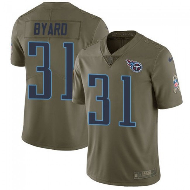 Nike Titans #31 Kevin Byard Olive Men's Stitched NFL Limited 2017 Salute To Service Jersey