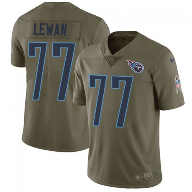 Tennessee Titans #77 Taylor Lewan Olive Youth Stitched NFL Limited 2017 Salute to Service Jersey