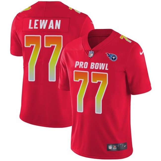 Women's Titans #77 Taylor Lewan Red Stitched NFL Limited AFC 2018 Pro Bowl Jersey
