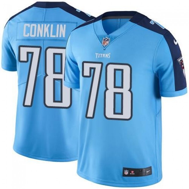 Tennessee Titans #78 Jack Conklin Light Blue Team Color Youth Stitched NFL Vapor Untouchable Limited Jersey