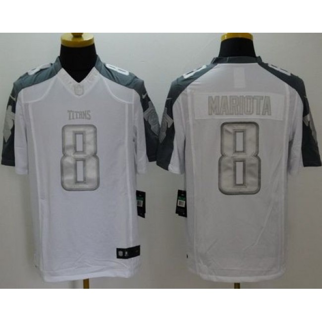 Nike Titans #8 Marcus Mariota White Men's Stitched NFL Limited Platinum Jersey