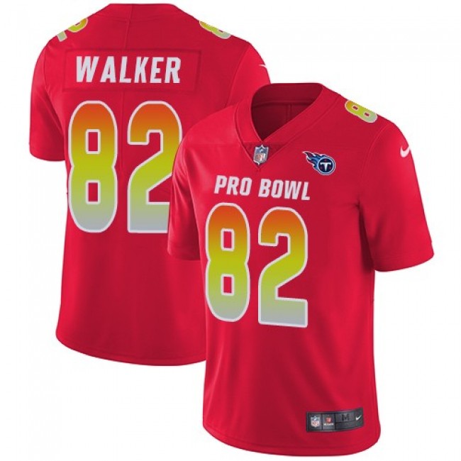 Tennessee Titans #82 Delanie Walker Red Youth Stitched NFL Limited AFC 2018 Pro Bowl Jersey