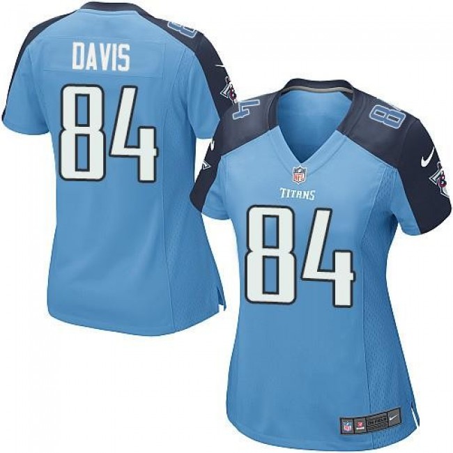 Women's Titans #84 Corey Davis Light Blue Team Color Stitched NFL Elite Jersey