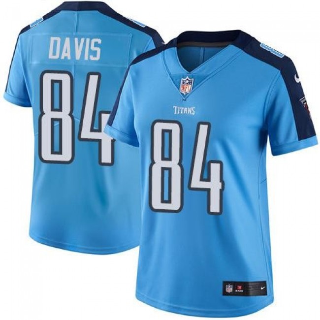Women's Titans #84 Corey Davis Light Blue Team Color Stitched NFL Vapor Untouchable Limited Jersey