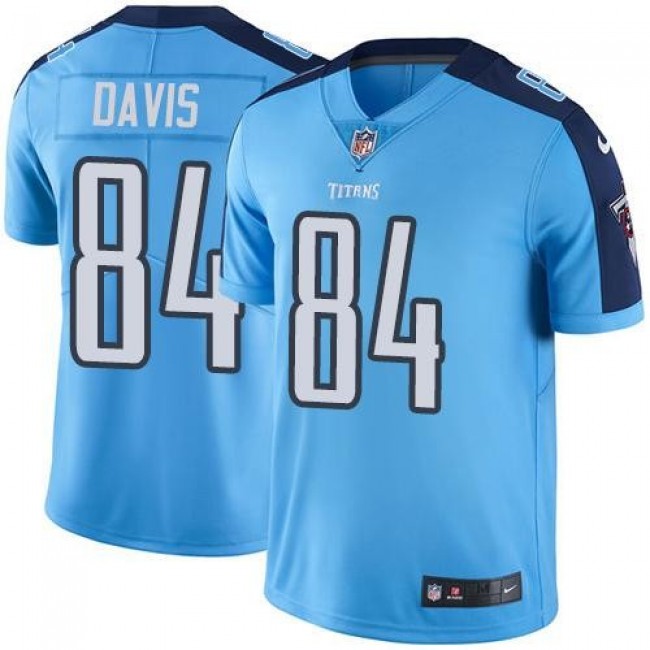 Tennessee Titans #84 Corey Davis Light Blue Youth Stitched NFL Limited Rush Jersey