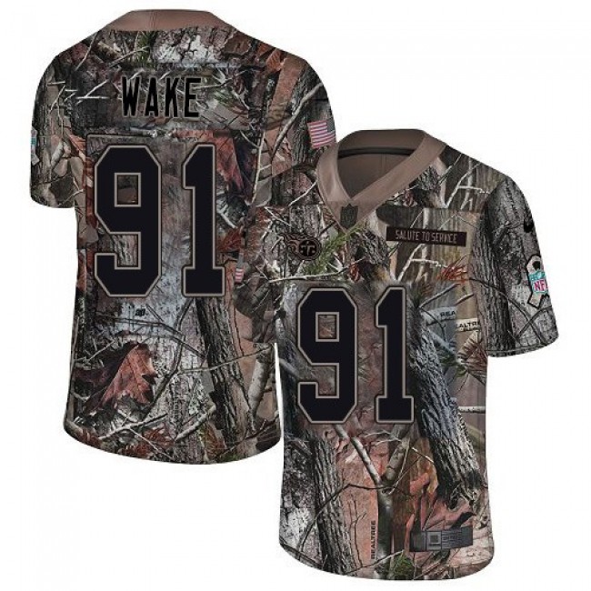 Nike Titans #91 Cameron Wake Camo Men's Stitched NFL Limited Rush Realtree Jersey