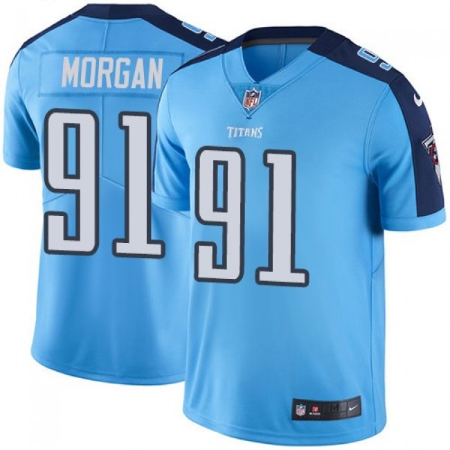 Tennessee Titans #91 Derrick Morgan Light Blue Youth Stitched NFL Limited Rush Jersey