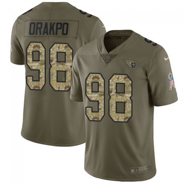 Tennessee Titans #98 Brian Orakpo Olive-Camo Youth Stitched NFL Limited 2017 Salute to Service Jersey