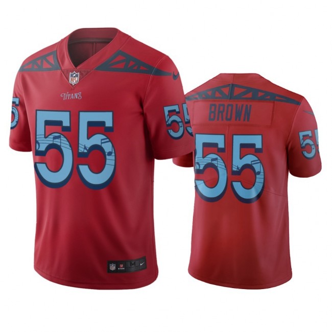 Tennessee Titans #55 Jayon Brown Red Vapor Limited City Edition NFL Jersey