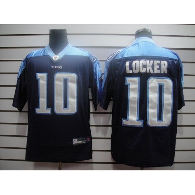 Titans #10 Jake Locker Dark Blue Stitched NFL Jersey