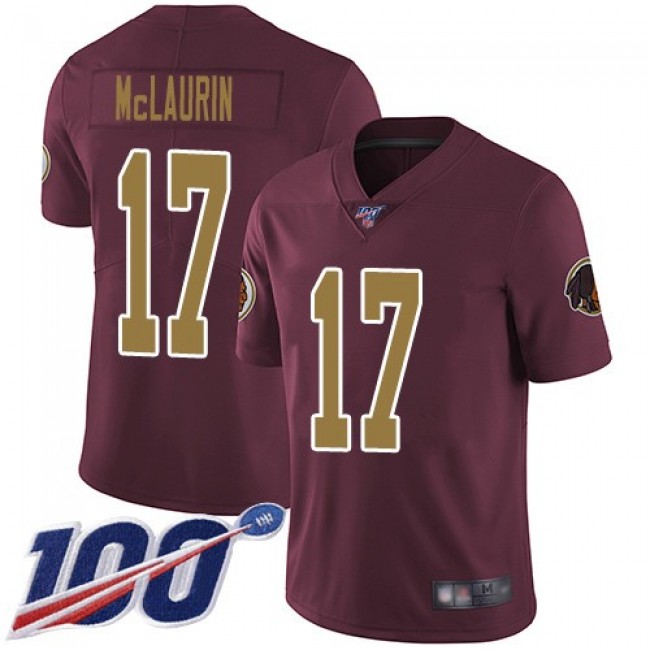 Nike Redskins #17 Terry McLaurin Burgundy Red Alternate Men's Stitched NFL 100th Season Vapor Limited Jersey