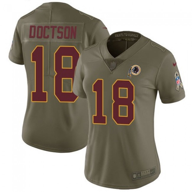 Women's Redskins #18 Josh Doctson Olive Stitched NFL Limited 2017 Salute to Service Jersey