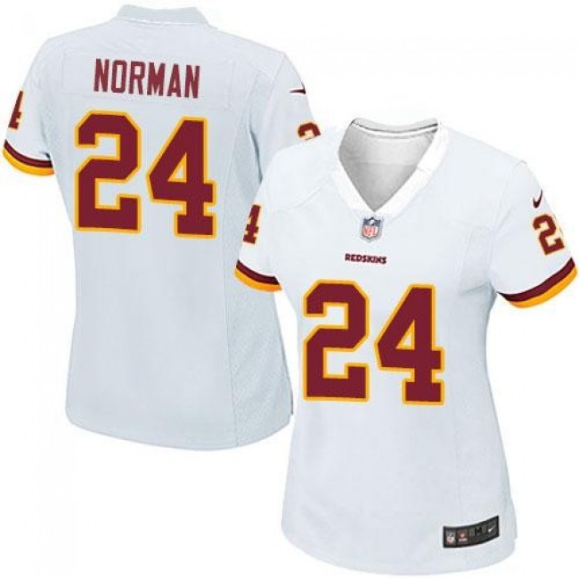 Women's Redskins #24 Josh Norman White Stitched NFL Elite Jersey