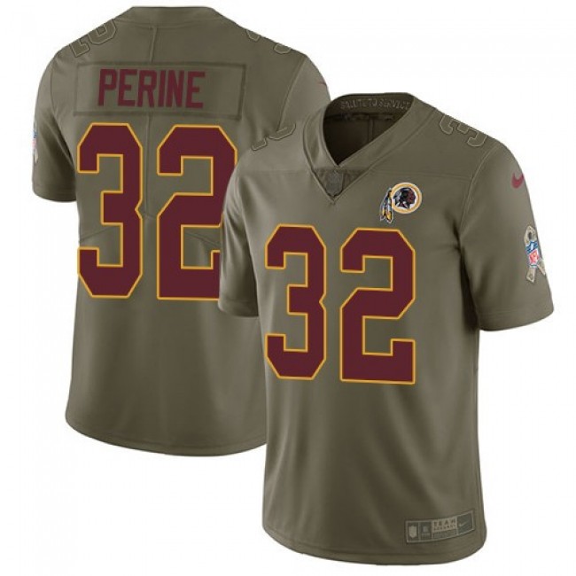 Washington Redskins #32 Samaje Perine Olive Youth Stitched NFL Limited 2017 Salute to Service Jersey