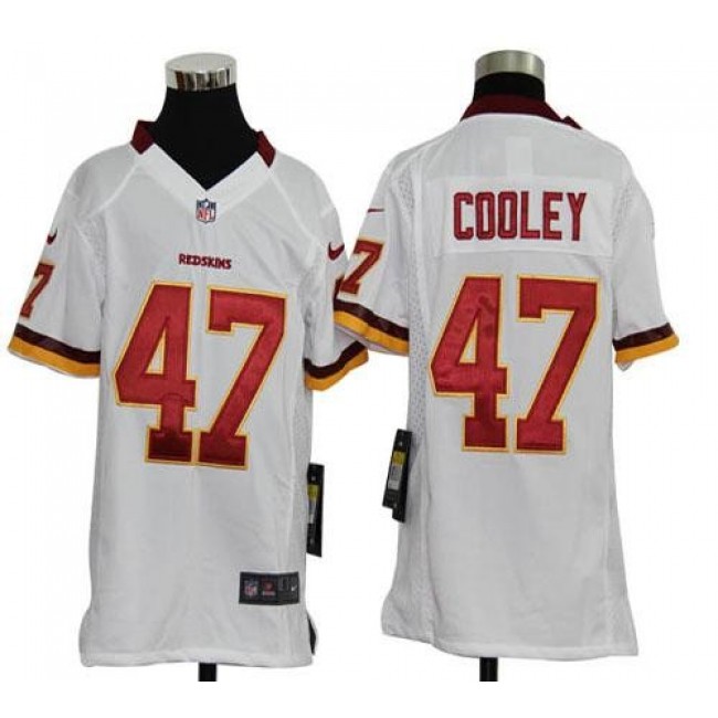 Washington Redskins #47 Chris Cooley White Youth Stitched NFL Elite Jersey