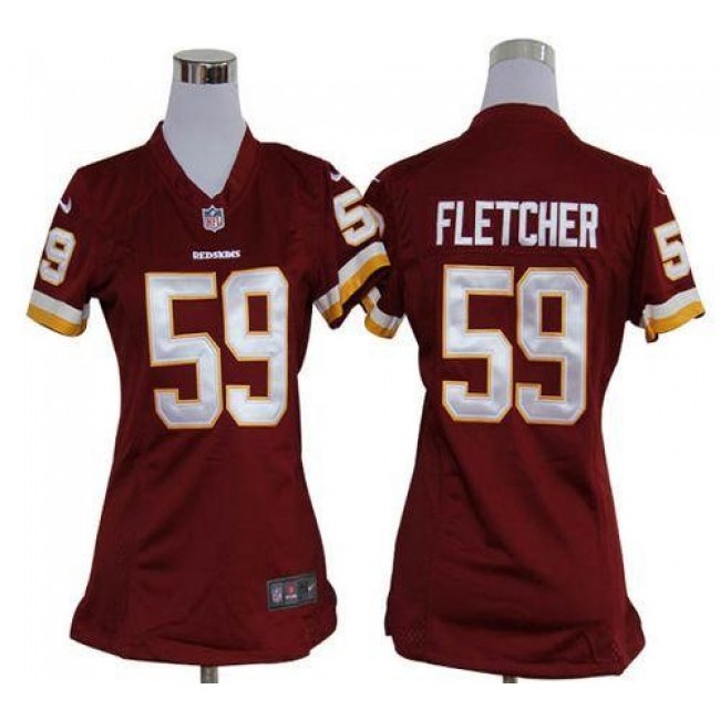 Women's Redskins #59 London Fletcher Burgundy Red Team Color Stitched NFL Elite Jersey