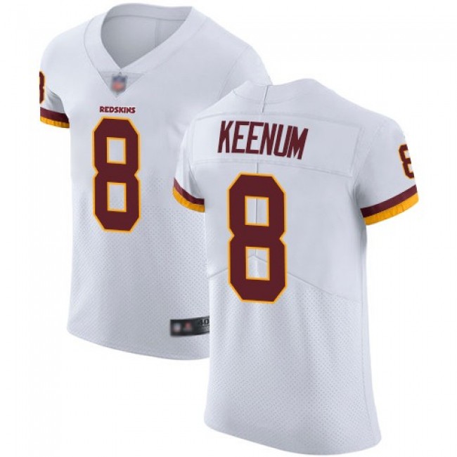Nike Redskins #8 Case Keenum White Men's Stitched NFL Vapor Untouchable Elite Jersey