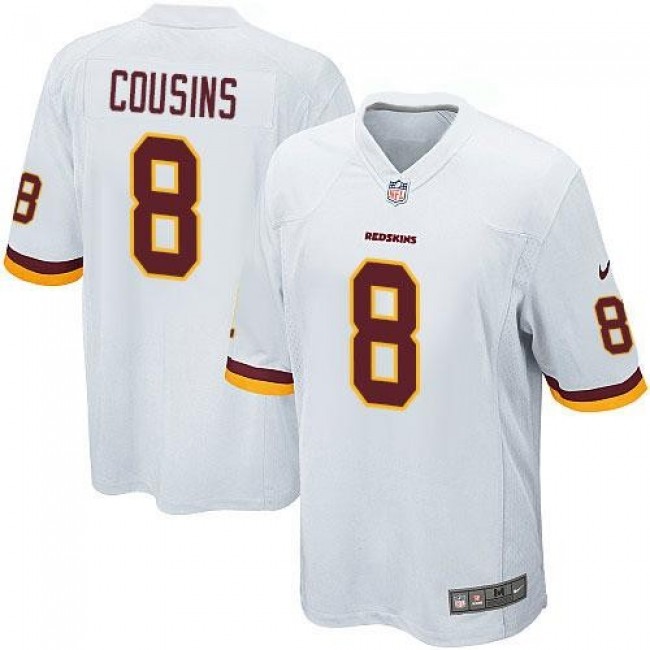 Washington Redskins #8 Kirk Cousins White Youth Stitched NFL Elite Jersey