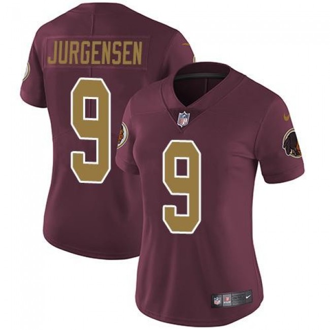 Women's Redskins #9 Sonny Jurgensen Burgundy Red Alternate Stitched NFL Vapor Untouchable Limited Jersey