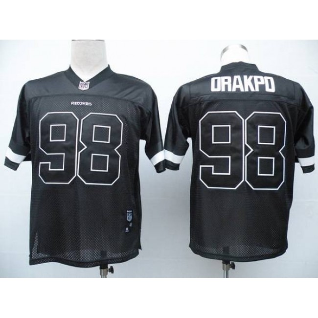Redskins #98 Brian Orakpo Black Shadow Stitched NFL Jersey
